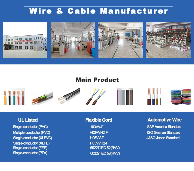 UL3173 Low Smoke Free Halogen XLPE Insulated High Temperature Wire Silicone Braided Wire Electric Cable for Internal Wiring