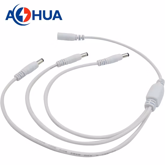 Aohua M11 Quick Type DC Power Cable One 5521 Jack to Two 5521 Plug Monitoring Camera Y Splitter Cable