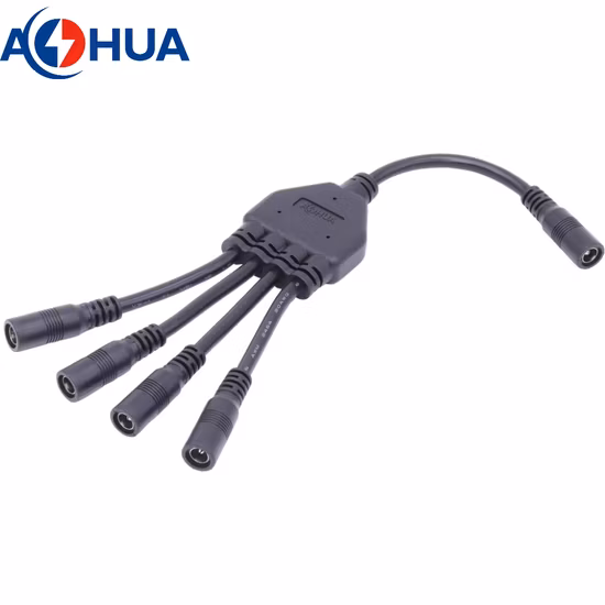 Aohua M11 Quick Type DC Power Cable One 5521 Jack to Two 5521 Plug Monitoring Camera Y Splitter Cable